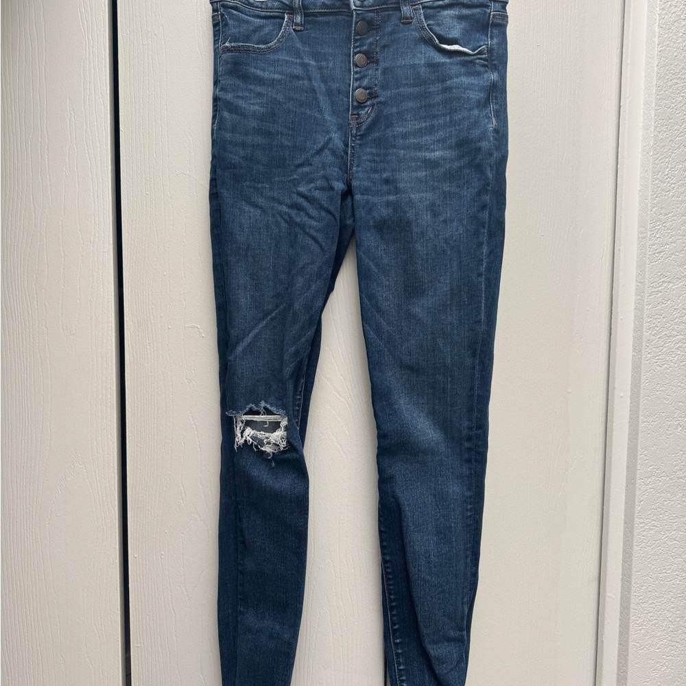 American Eagle Outfitters High Rise Dark Blue Next Level Jeggings